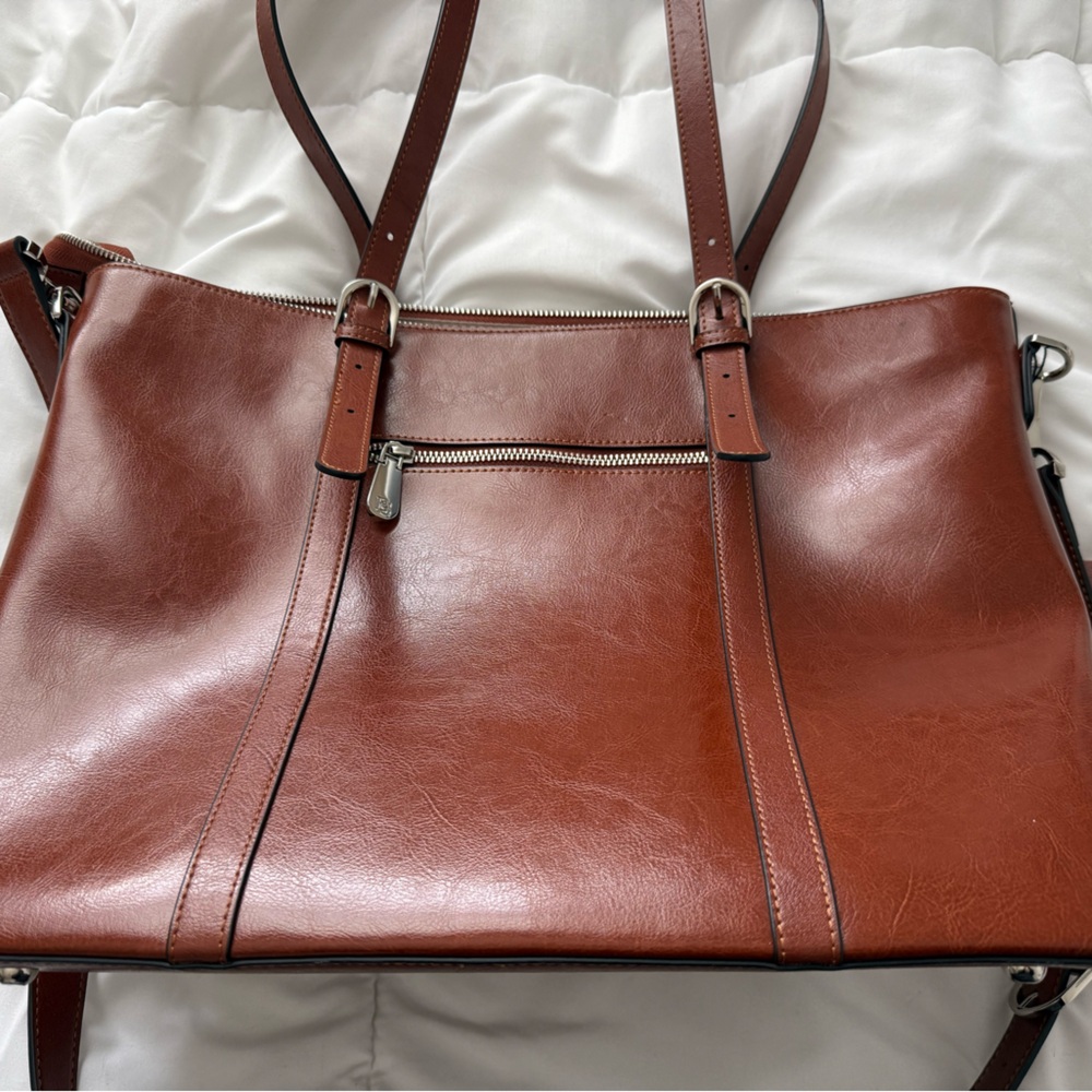 BOSTANTEN Carol Women’s Leather Laptop Tote Bag briefcase - Picture 3 of 8